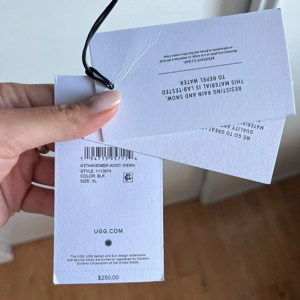 UGG | Men's Ethan Bomber Sherpa Jacket - Picture 7 of 15